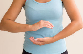 Woman's hands in Tai Chi pose